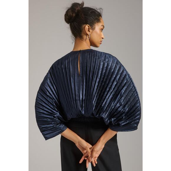 Nikasha Pleated Blouse Anthropologie - New Medium - Picture 5 of 8